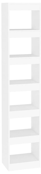 Book Cabinet/Room Divider White 40x30x198 cm