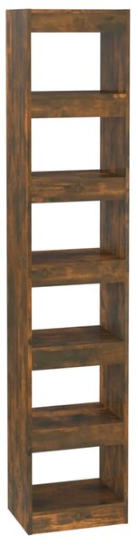 Book Cabinet/Room Divider Smoked Oak 40x30x198 cm