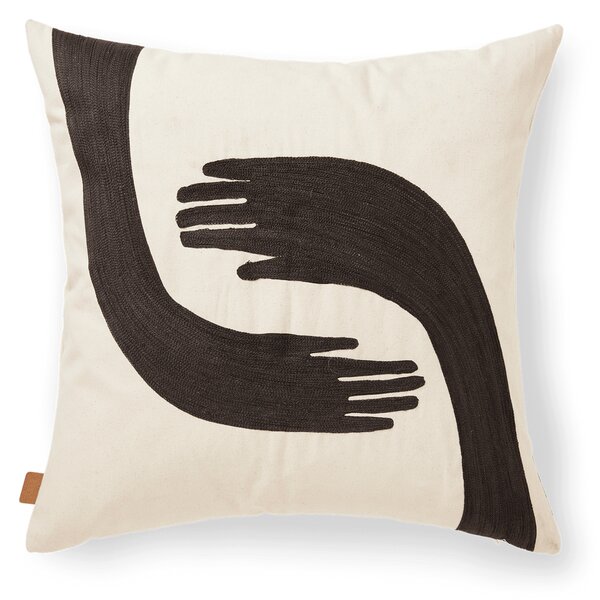 Ferm LIVING Pose pillowcase 50x50 cm Coffee-undyed