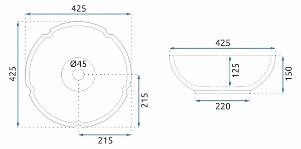 Countertop basin Rea Asanti