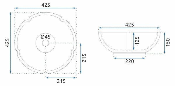 Countertop basin Rea Felicia