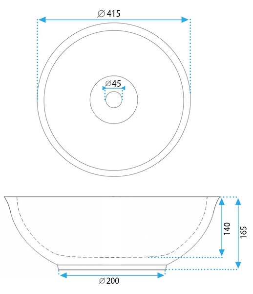 Countertop basin Rea Bella