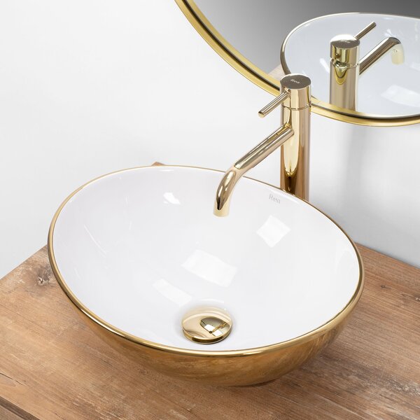 Countertop Basin Rea Sofia Gold / White