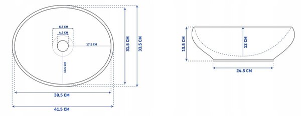 Countertop Basin Rea Sofia Gold / White