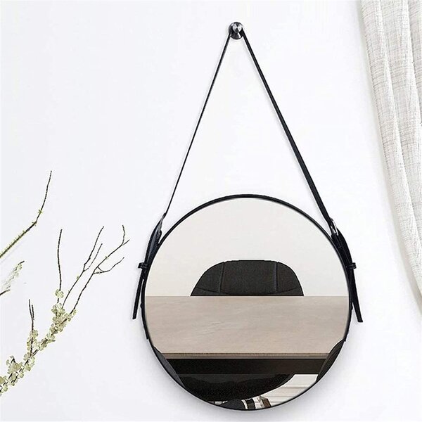 Round mirror on strap Loft 60 cm BLACK CFZL-MR060