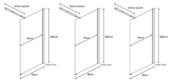 Shower screen Rea Flexi 120