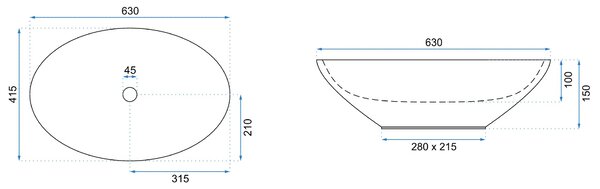 Countertop Basin Rea Olga