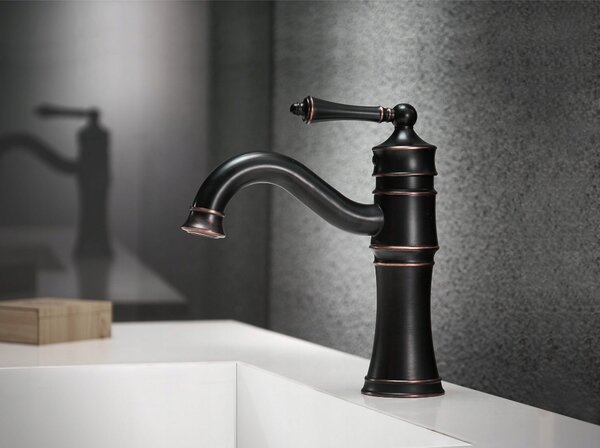 Bathroom faucet Rea Vintage Old Black Low