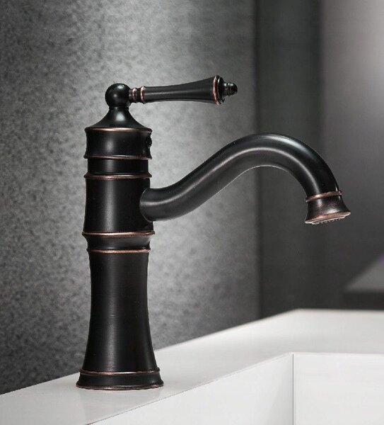 Bathroom faucet Rea Vintage Old Black Low