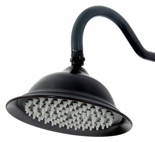 Shower set with shower spout Rea Vintage Black