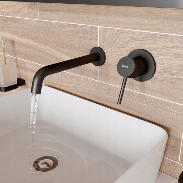 Wall Mounted faucet Rea Lungo Black Mat + BOX