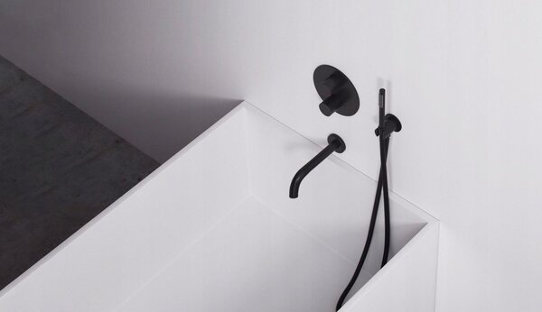 Wall Mounted Bath faucet Rea Lungo Black + BOX