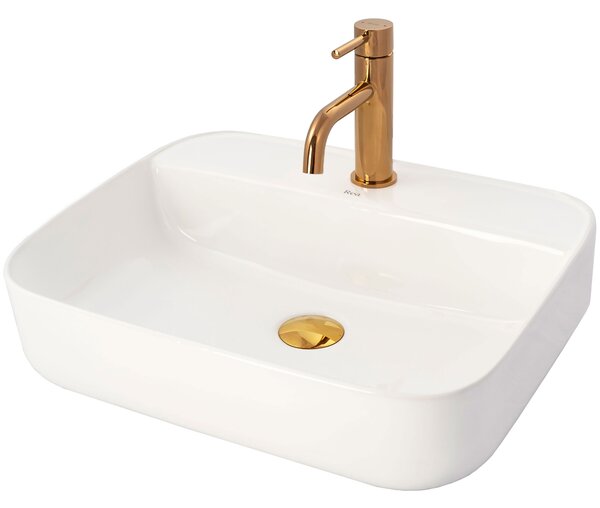 Bathroom faucet Rea Lungo Rose Gold Low