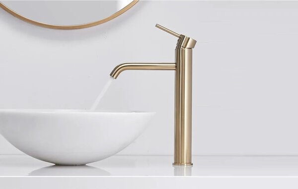 Bathroom faucet Rea Lungo L.Gold High
