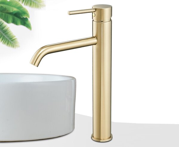 Bathroom faucet Rea Lungo L.Gold High