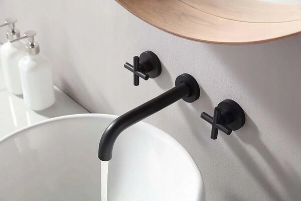 Wall Mounted faucet REA EXIT Black Mat