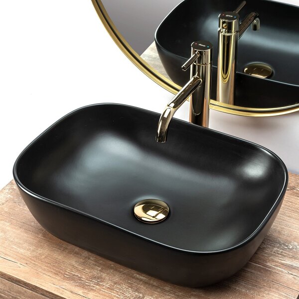 Countertop Basin Rea Belinda Black Mat