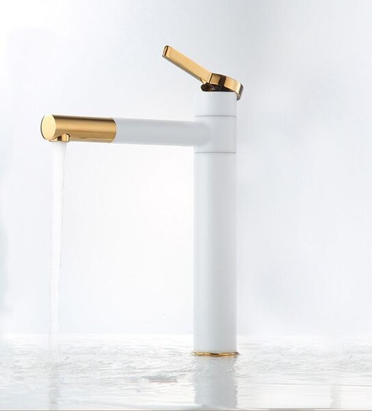 High Bathroom faucet SMART White Gold