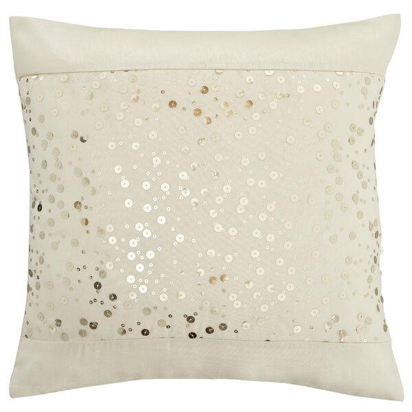 Catherine Lansfield Glitzy Sequin 43cm x 43cm Filled Cushion Natural