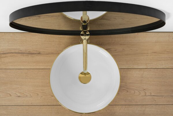 Countertop Basin SAMI GOLD WHITE