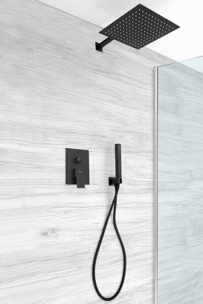 Built-in shower set Rea Fenix Black + BOX