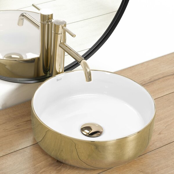 Countertop Basin SAMI GOLD WHITE