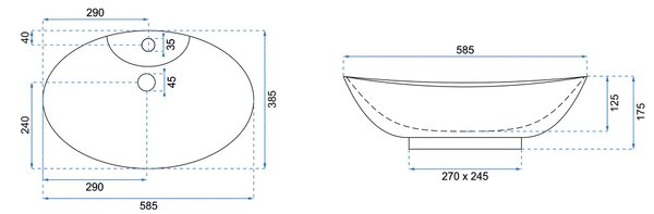 Countertop Basin Rea Rosa 2