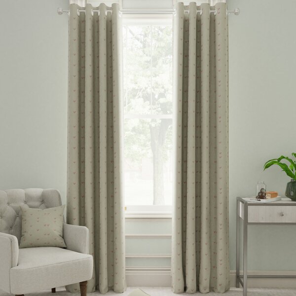 Sophie Allport Hearts Made to Measure Curtain Blush