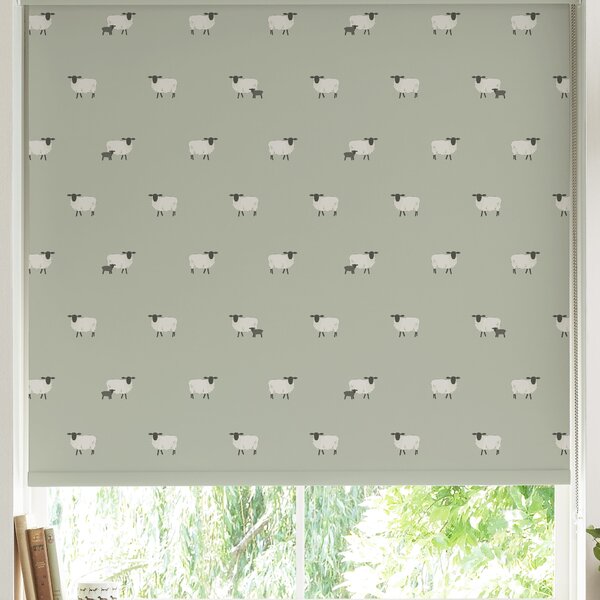 Sophie Allport Sheep Made to Measure Roller Blind Sage