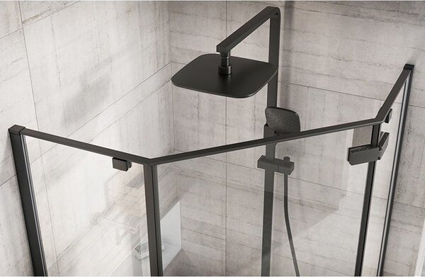 Shower enclosure Rea DIAMOND 80x80 Black MAT