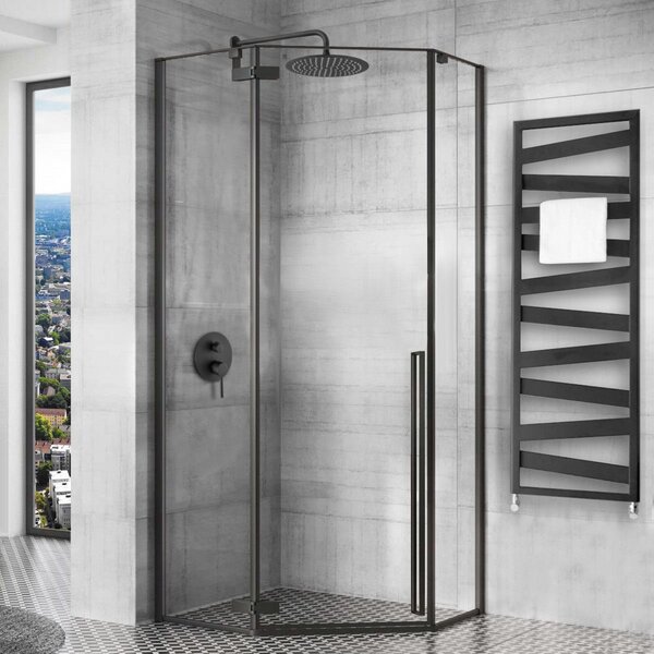 Shower enclosure Rea DIAMOND 80x80 Black MAT