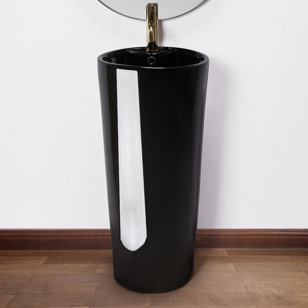 Freestanding ceramic basin BLANKA Black