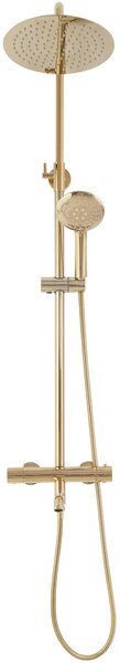 Thermostatic shower set Lungo Gold
