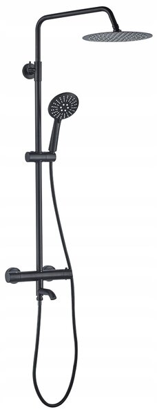 Thermostatic shower set Lungo Black