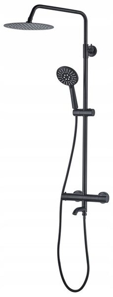 Thermostatic shower set Lungo Black