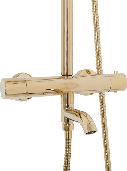 Thermostatic shower set Lungo Gold