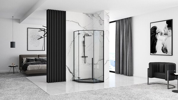 Shower enclosure Rea DIAMOND 80x80 Black MAT