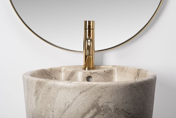 Freestanding ceramic basin Blanka Natural Mat Marble