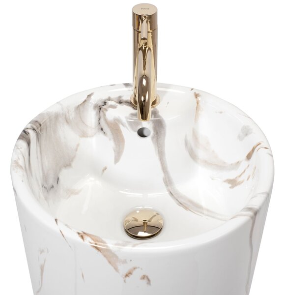 Freestanding ceramic basin Blanka Marble