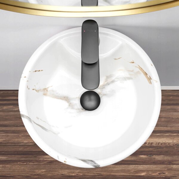 Freestanding ceramic basin Blanka Marble