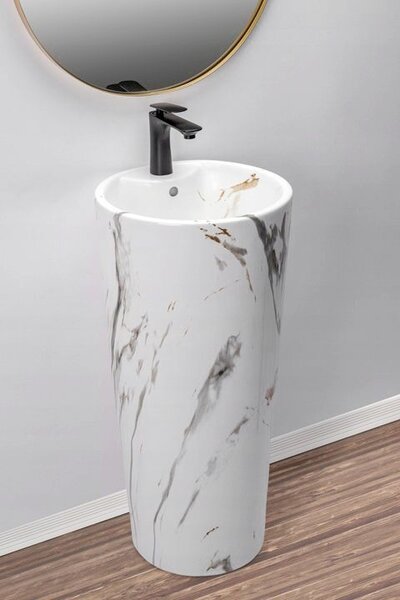 Freestanding ceramic basin Blanka Marble