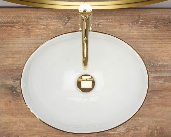 Countertop washbasin Rea Sofia Gold Edge