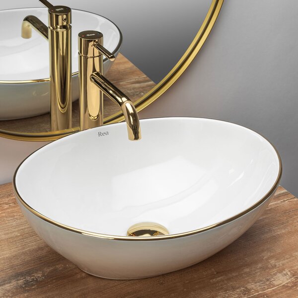 Countertop washbasin Rea Sofia Gold Edge