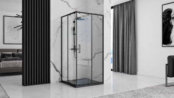 Shower tray Rea Black Rock 90x90