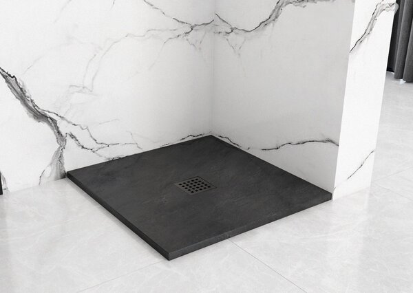 Shower tray Rea Black Rock 90x90