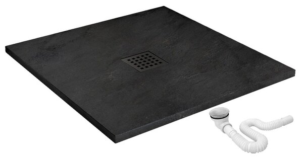 Shower tray Rea Black Rock 90x90