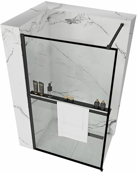 Shower screen Rea Bler 80 + shelf and hanger EVO
