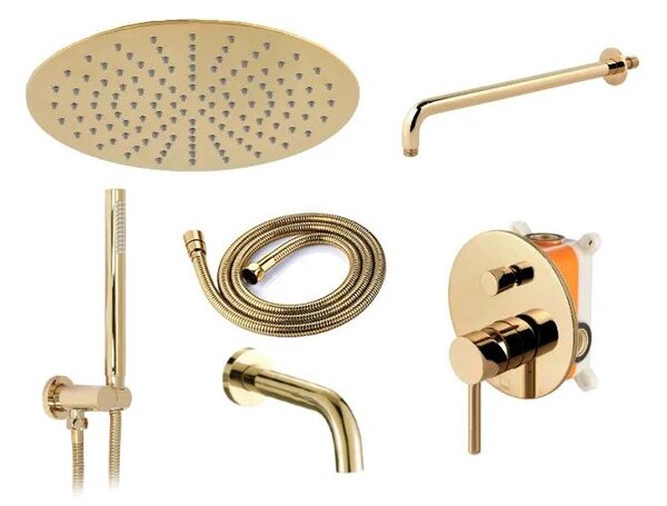 Built-in shower set Rea Lungo Gold + BOX