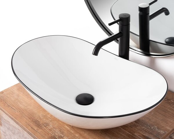 Countertop washbasin Rea Royal Black Edge