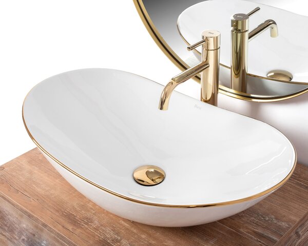 Countertop washbasin Rea Royal Gold Edge